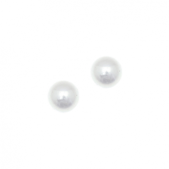 Earrings in silver 925 pink gold plated with shell pearls - Simply Me