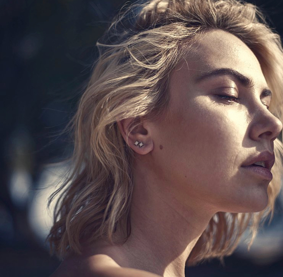 Earrings in silver 925 rhodium plated with white zirconia - Simply Me