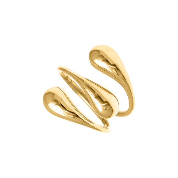 Ring silver 925 yellow gold plated - WANNA GLOW