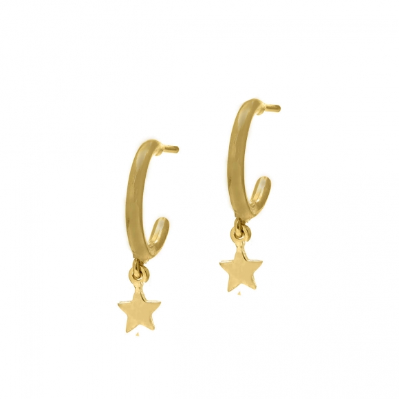 Earrings in silver 925 yellow gold plated - Simply Me