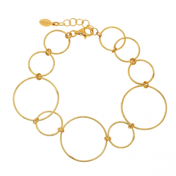 Bracelet in silver 925 yellow gold plated - Funky Metal