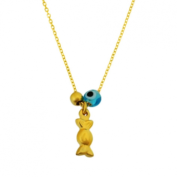 Necklace silver 925 yellow gold plated 