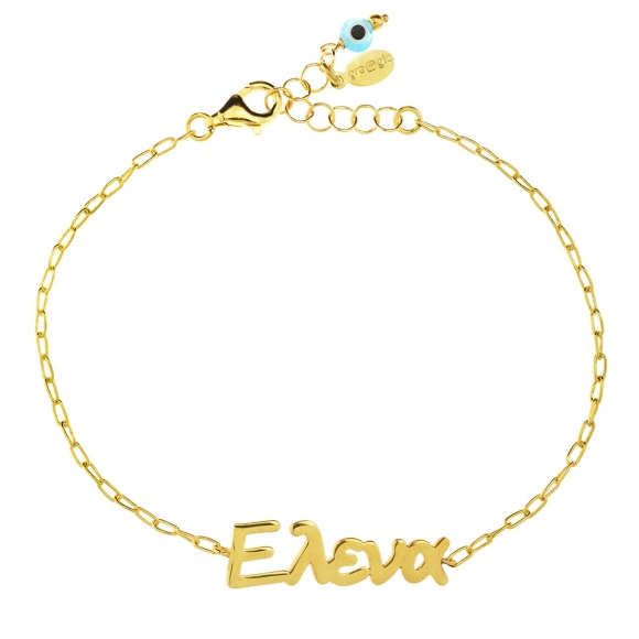 Bracelet silver 925 yellow gold plated - Wish Luck