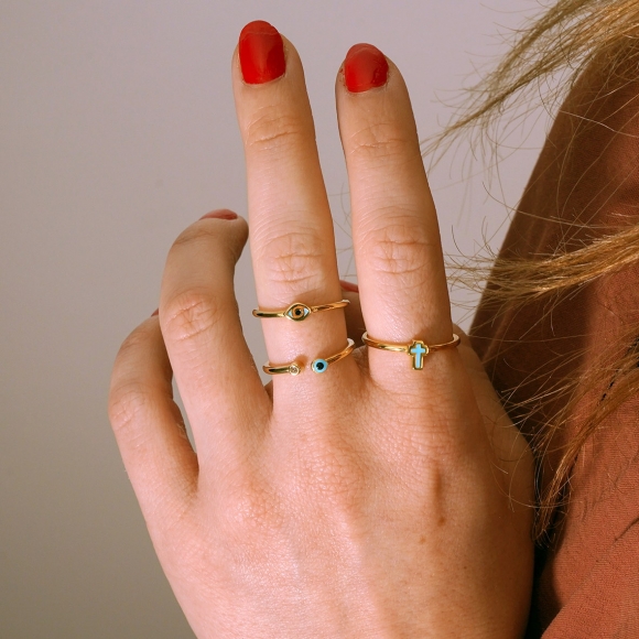 Δαχτυλίδι ασήμι 925 επιχρυσωμένο με zirconia - Simply Me