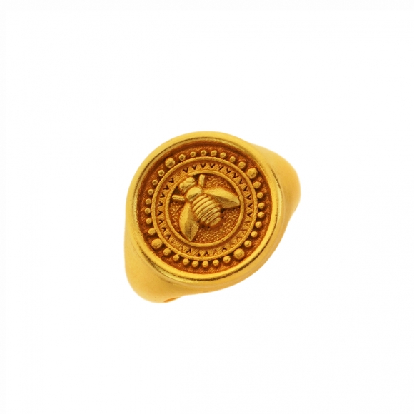 Δαχτυλίδι ασήμι 925 επιχρυσωμένο - Vassia Kostara for GREGIO