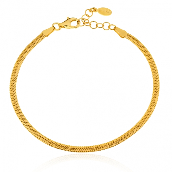 Bracelet silver 925 yellow gold plated  plated - Funky Metal