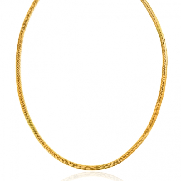 Necklace silver 925 yellow gold plated - Funky Metal
