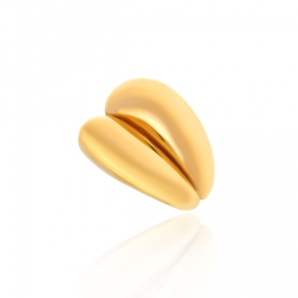Ring silver 925 gold plated - Funky Metal