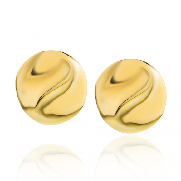 Earings silver 925 yellow gold plated - Funky Metal
