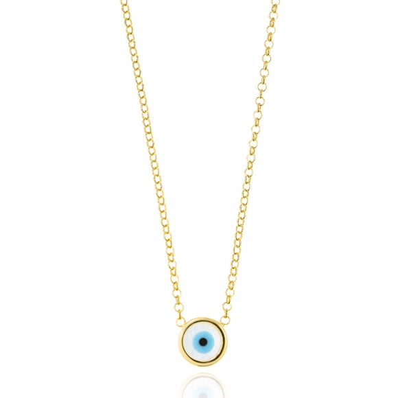 Buy SHAYA BY CARATLANE Goodbye Haters Evil Eye Necklace in Gold Plated 925  Silver | Shoppers Stop