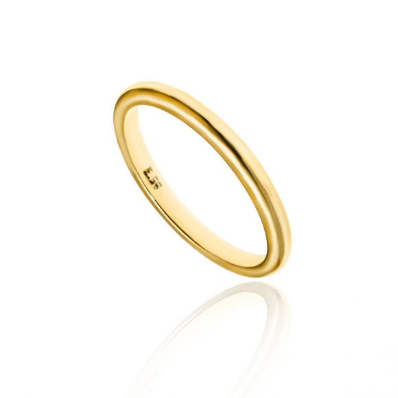 Ring silver 925 yellow gold Plated - Funky Metal