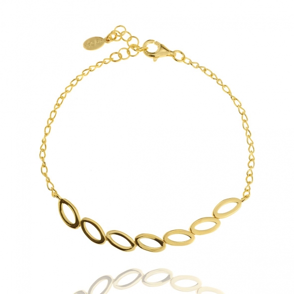 Bracelet silver 925 yellow gold plated - WANNA GLOW