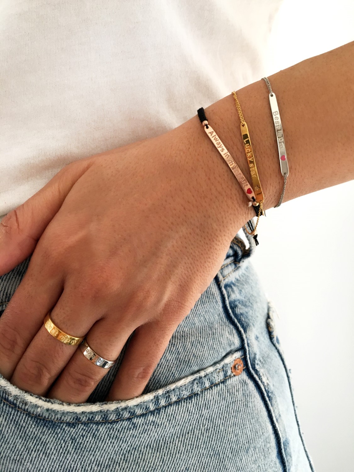 Bracelet silver 925 pink gold plated 