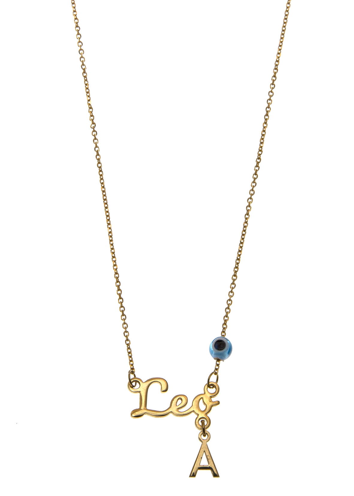 Necklace silver 925 zodiac (Leo) yellow 