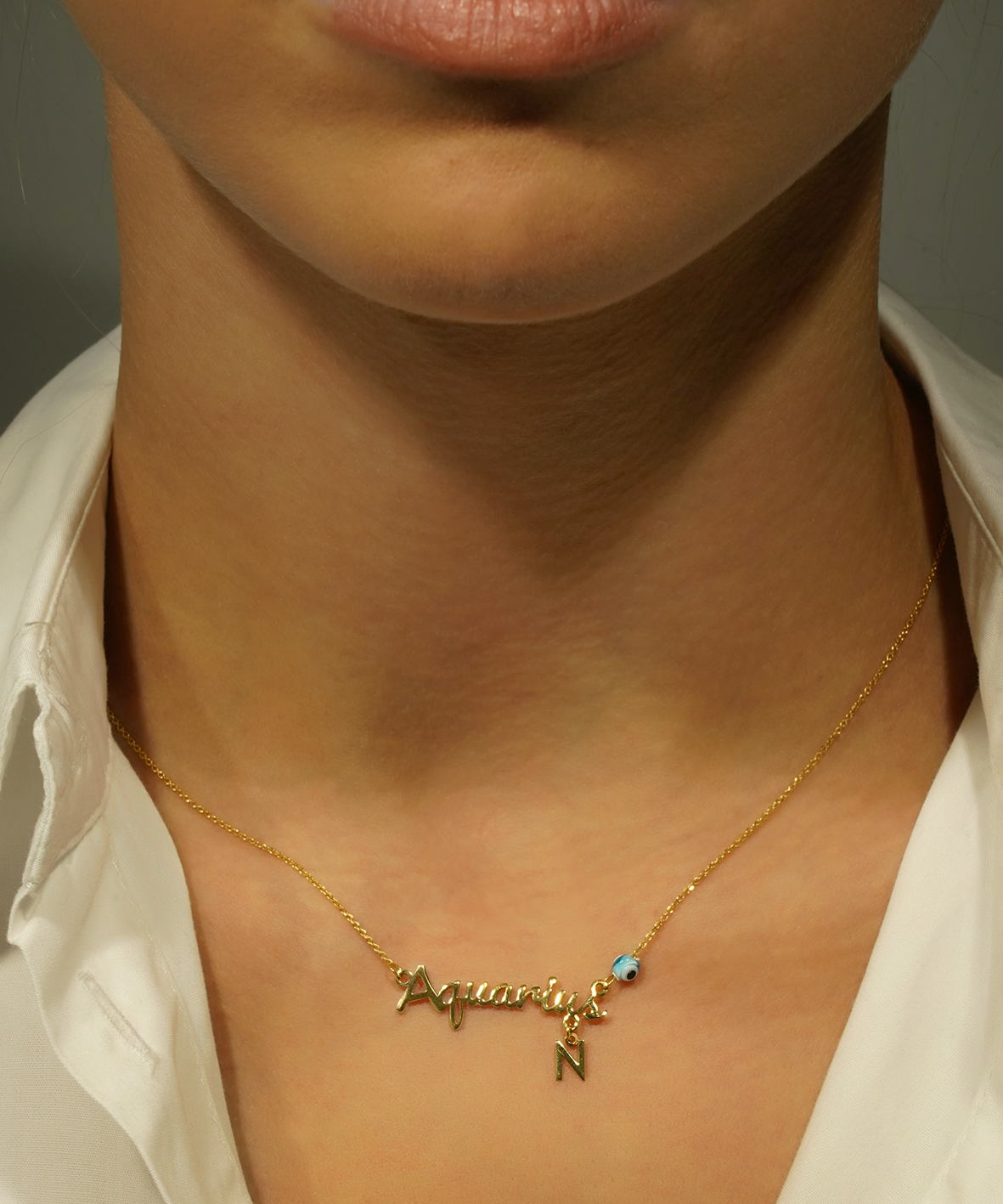 Necklace silver 925 zodiac (aquarius 
